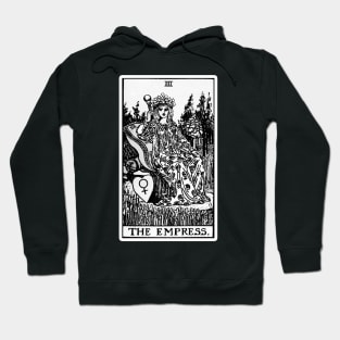 III. The Empress Tarot Card | Black and white Hoodie